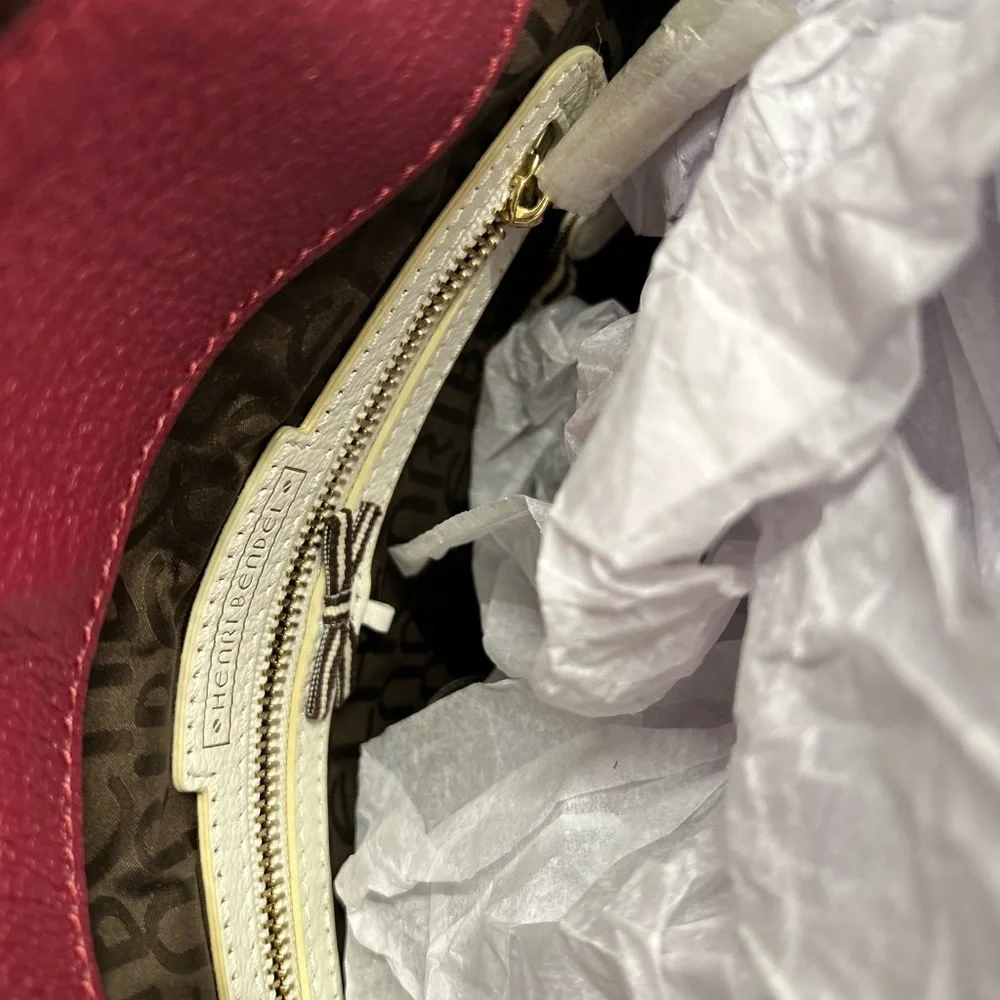 Henri Bendel Burgundy Floral Satchel - Picture 9 of 11